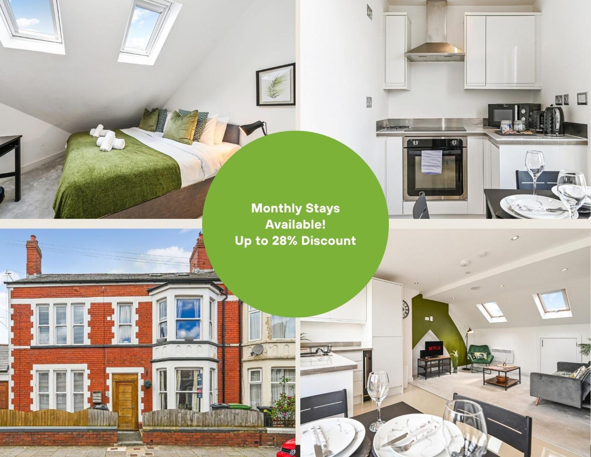 Family 1 Bed Apt Near Cardiff City Centre, Free Parking, Quiet, Secure Neighbourhood Exterior foto